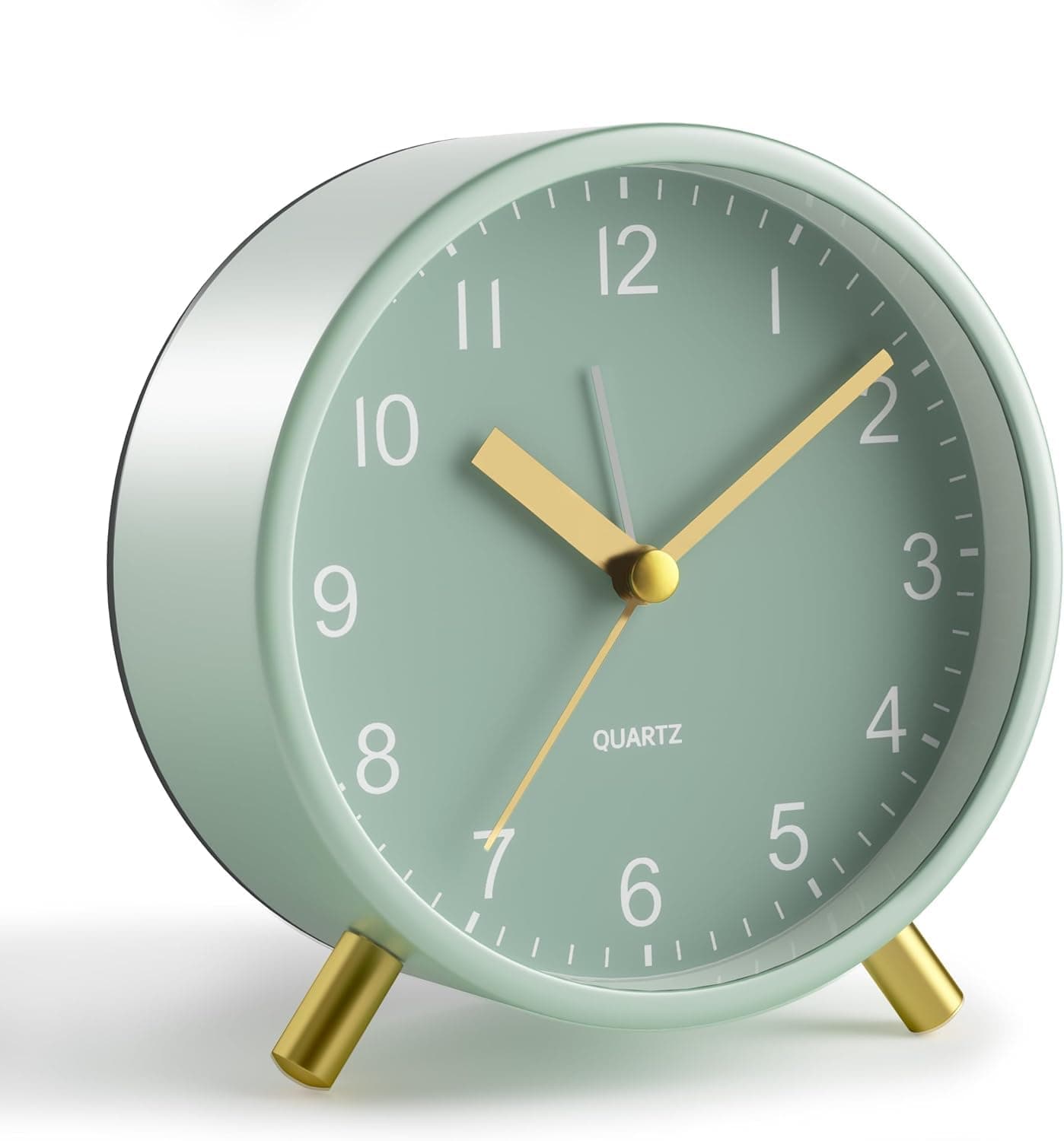 Jisile Wecker Analog - Moderner Quarzwecker mit Salbeigrün Zifferblatt 🕰️