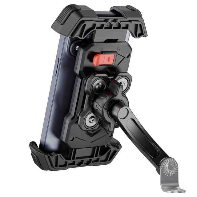 🏍️📱 Grefay Motorrad Handyhalterung: Doppelt Vibrationsgedämpft & Sichere Verriegelung