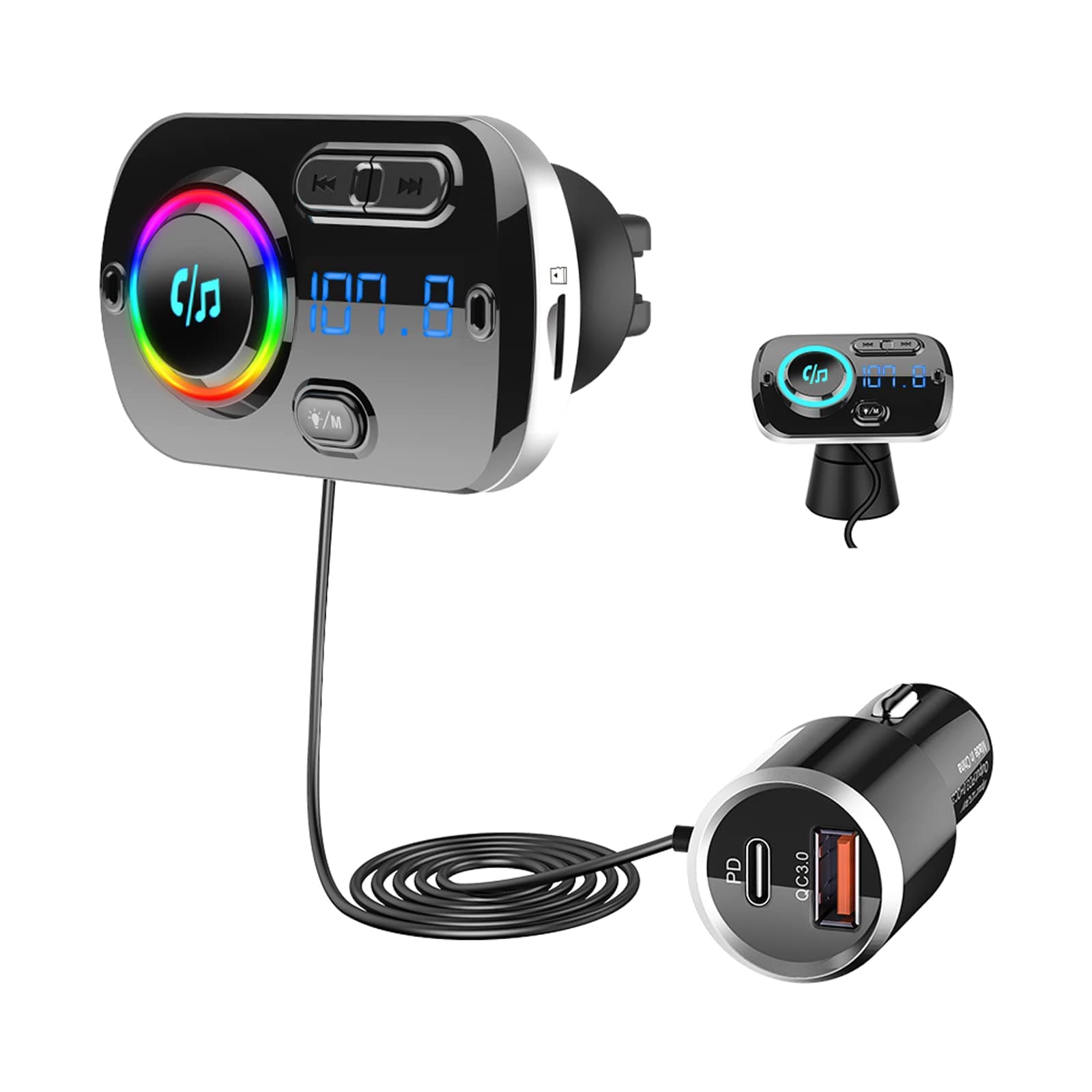 🚗 Bluetooth 5.3 FM Transmitter: SONRU Adapter mit Freisprechanlage