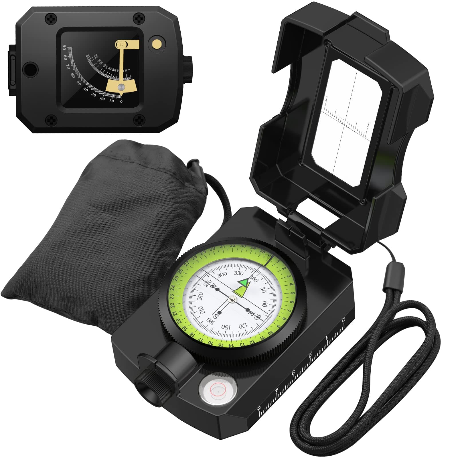 Proster Wanderkompass mit Neigungsmesser IP54 Wasserdichter Militärkompass