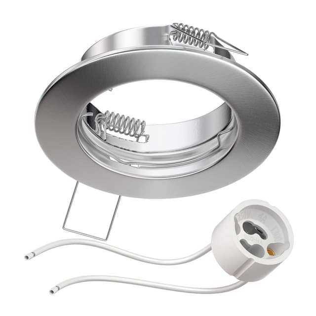 LEDscom.de Decken-Einbaurahmen FERE Einbaurahmen chrom matt (LED/Halogen/GU10/MR16/PAR16/50mm)