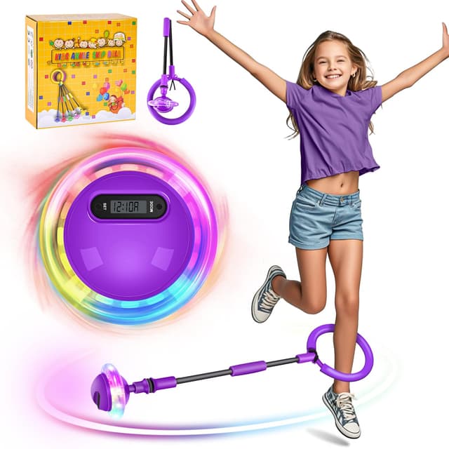 Charmofun Springring Fußkreisel mit Licht und Spaß 🌟