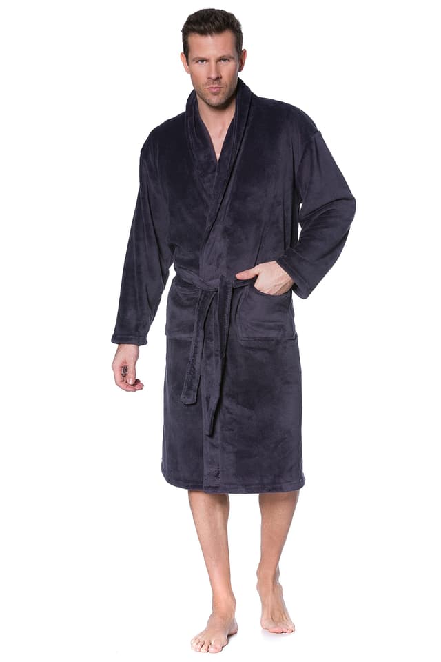 🌟 Mega Deal: JP 1880 Herren Mikrofaser Bademantel XXL Grau 🌟
