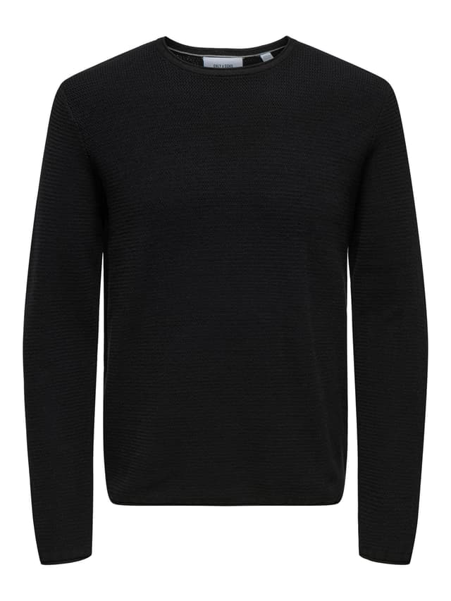 🔥 NUR & SONS Herren Strickpullover M Schwarz - 50% Rabatt! 🔥