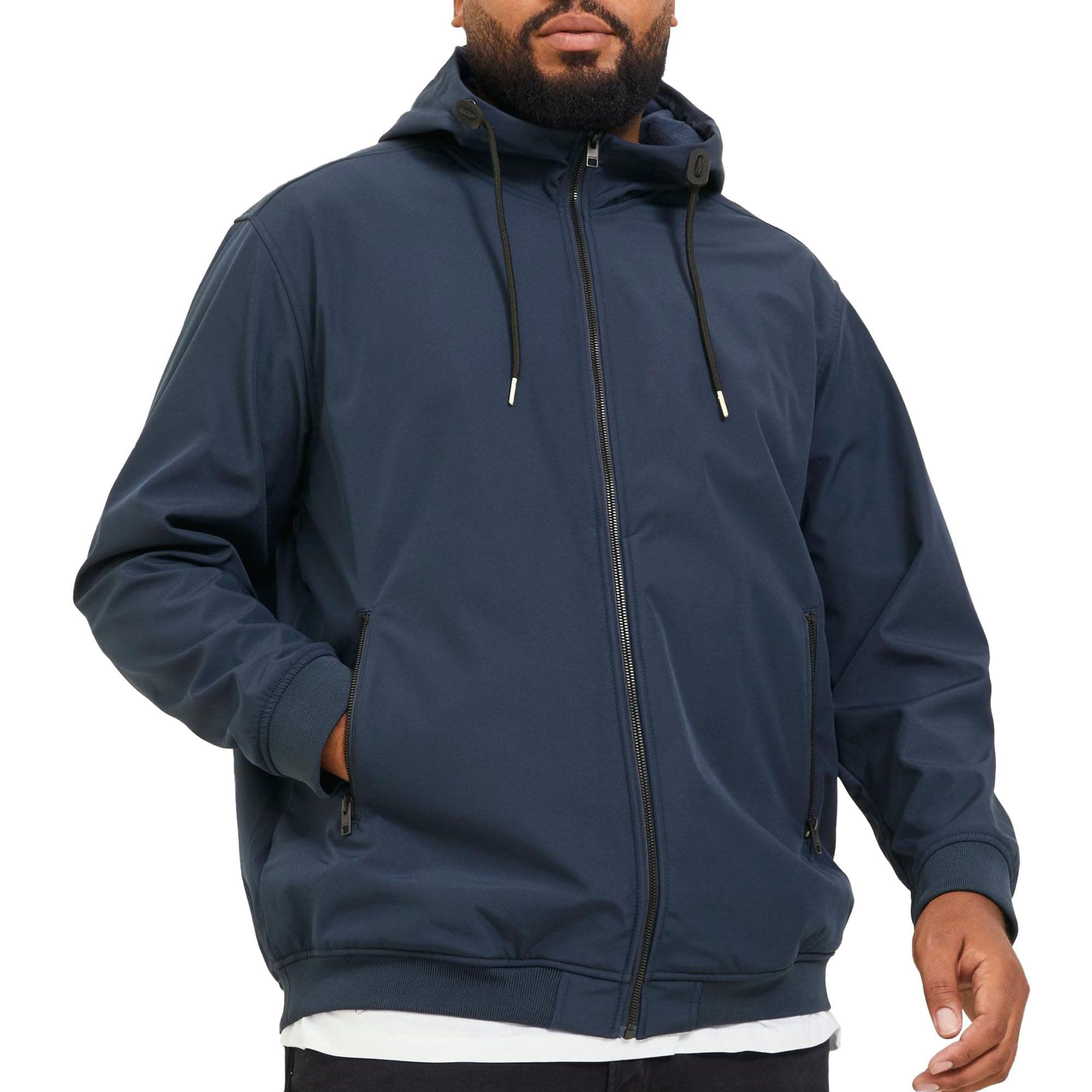 🔥 Mega Deal! JACK & JONES Herren Jjerocky Faux Suede Bomber Jacke XXL Cognac