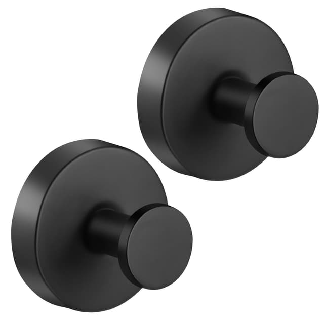 🌟 Flintronic 2 Stück Schwarz Wandhaken 🧴🚿