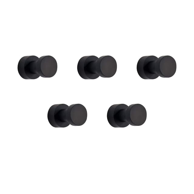 🌟 BGL Matt Schwarze Handtuchhaken - Set mit 5 Stück 🌟