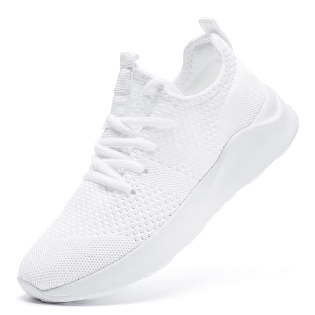 LANGFEUU Damen Turnschuhe Sneaker Schuhe Damen Sportschuhe Laufschuhe Tennisschuhe Outdoor Running Damen Walkingschuhe 39 EU Weiß ❤️👟