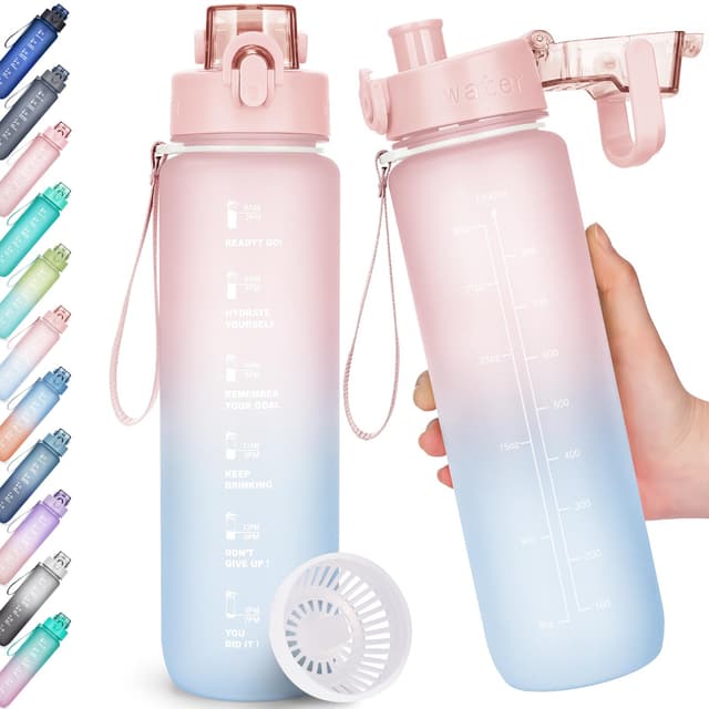 🌟 AOHAN Trinkflasche, 1l Wasserflasche BPA-Frei 🌟