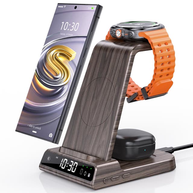 3-in-1 kabellose Ladestation für Samsung Galaxy S24 Ultra und mehr 📱⌚️🎧