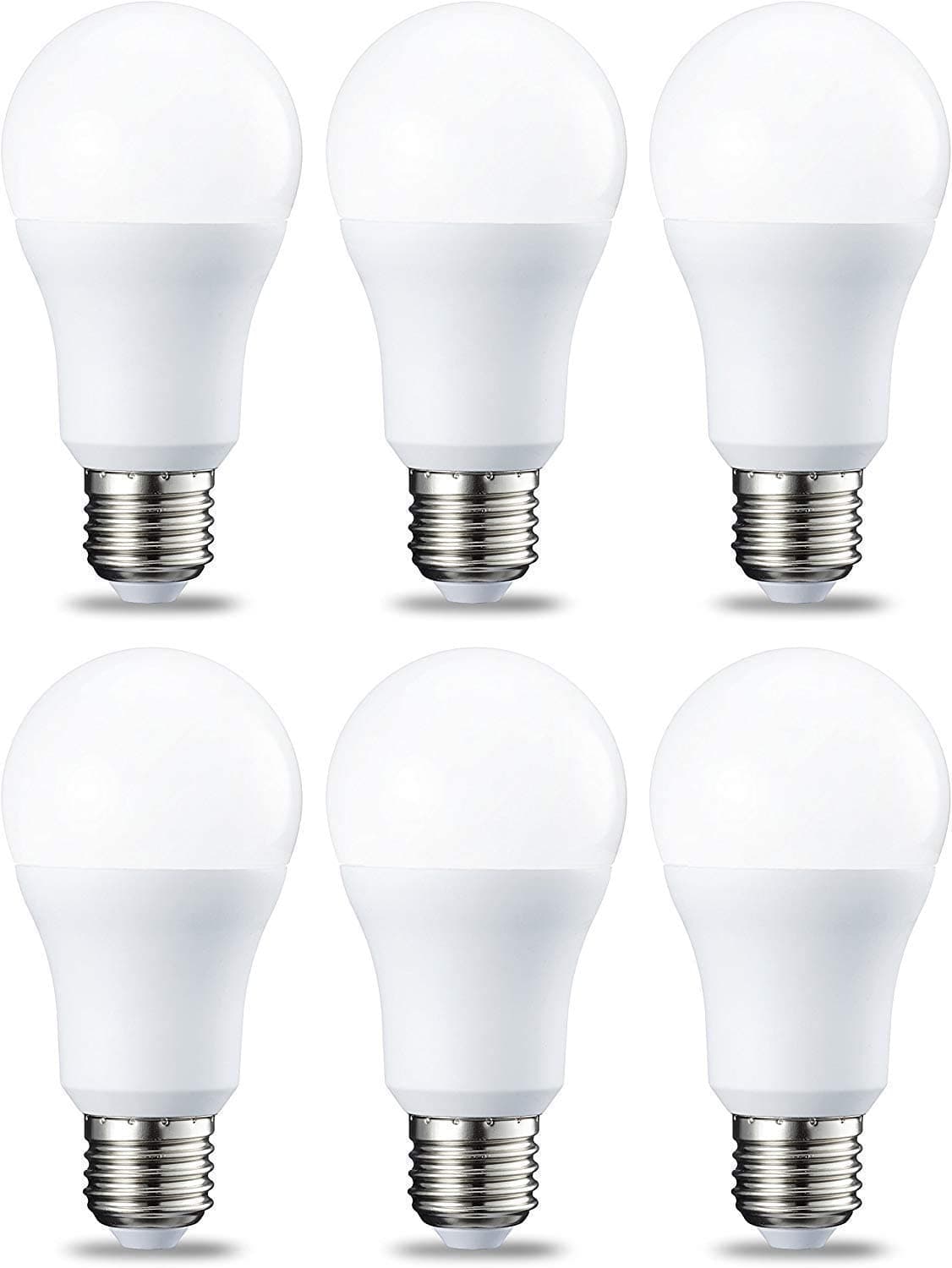 🌟 Super Deal! Amazon Basics LED-Leuchtmittel, Edison-Schraubgewinde E27, 10 W (entspricht 75-W-Glühbirne), Warmweiß, 6 Stück