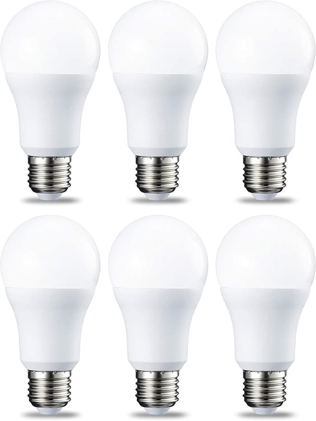 🌟 Super Deal! Amazon Basics LED-Leuchtmittel, Edison-Schraubgewinde E27, 10 W (entspricht 75-W-Glühbirne), Warmweiß, 6 Stück