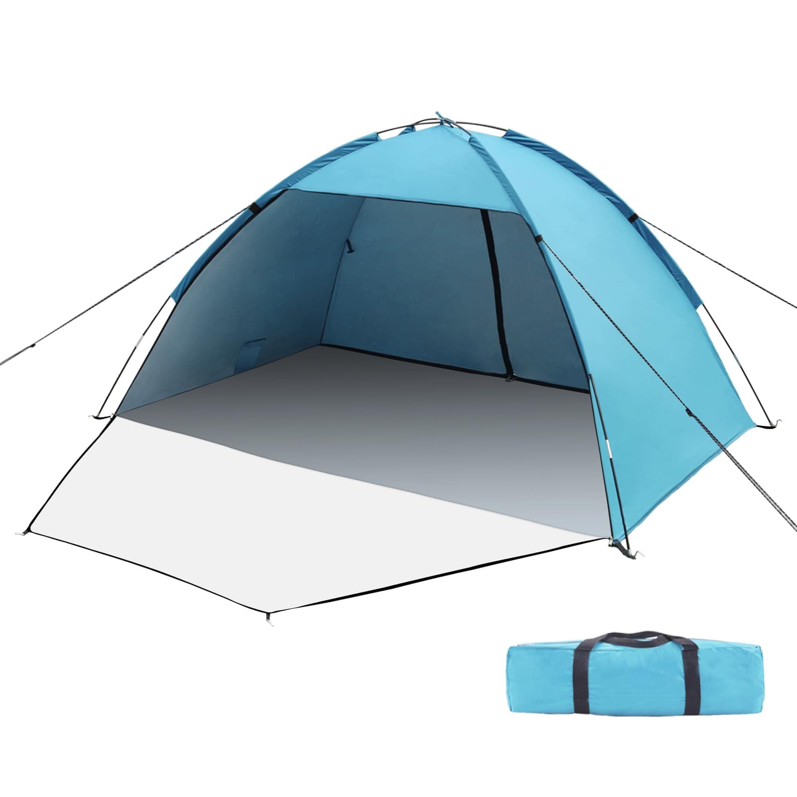 Strandmuschel UV Schutz 50+ Familie Zelt XXL Himmelblau/ 1-3 Personen 🏖️🌞
