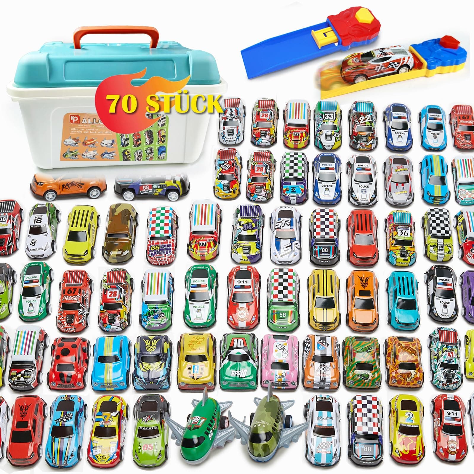Pwtuuki 70 Stück Zurückziehen Spielzeugautos 🚗🎁