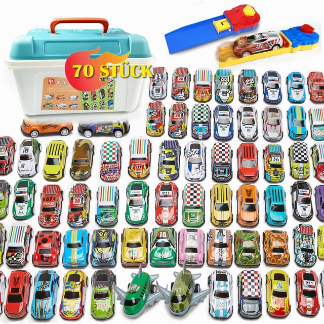 Pwtuuki 70 Stück Zurückziehen Spielzeugautos 🚗🎁