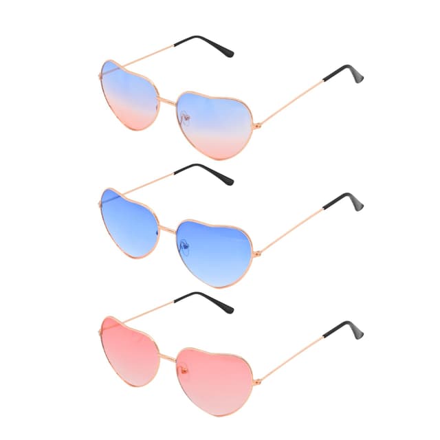 Coriver 3 Paar Herz Party Brillen - Retro Sonnenbrillen 🎉🕶️