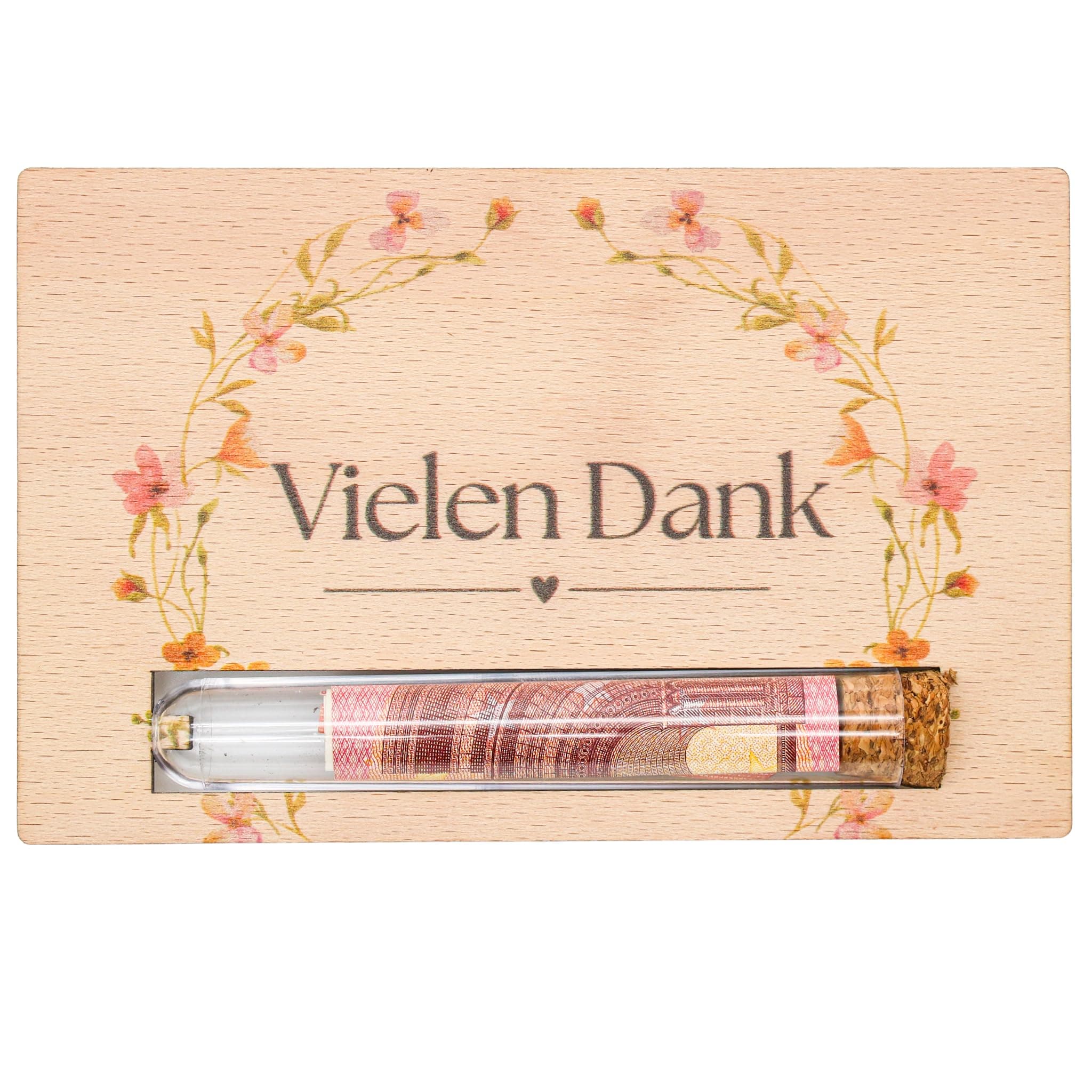 Herz-Wuid Geldgeschenk Dankeskarte aus Holz 🎁
