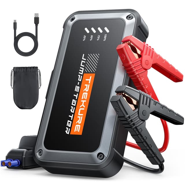 🚗 TREKURE 3000A Starthilfe Powerbank für Pkw 🌟 Kompakt & Leistungsstark 🌈