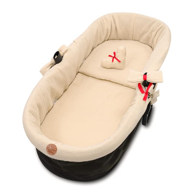 Stubenwagen Umrandung Musselin - Nestchen für Kinderwagen und Buggy