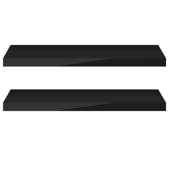 🌟 Angebot! eSituro Wandregal 2er Set | Regal Wand schwarz Hochglanz | Hängeregal | Schweberegal | Regalbrett Bücherregal