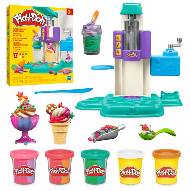 🌈🍦 Play-Doh Bunte Regenbogen Eismaschine, Spielküchen-Set für kreative Kinder!