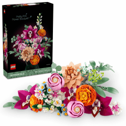 LEGO Botanicals Schöner Rosafarbener Blumenstrauß 🌸🌼🌹 - Blumendeko Bauset für Erwachsene - Dekorative Gänseblümchen, Kornblumen, Rosen und Holunderblüten Angebot bei HelloDeals
