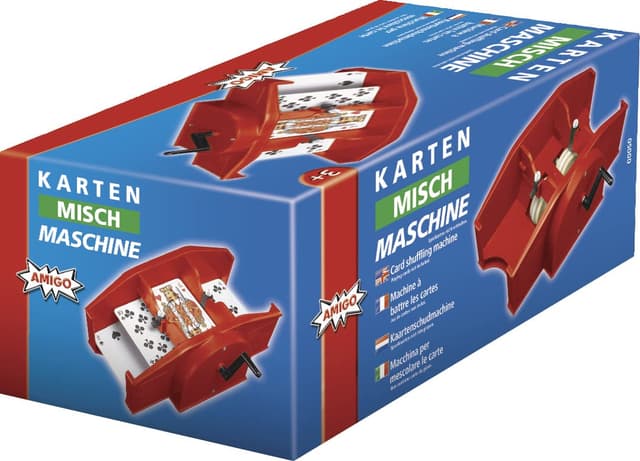 🃏🎉 Amigo 5000 - Kartenmischmaschine, ab 3 Jahren, rot Single 🎉🃏