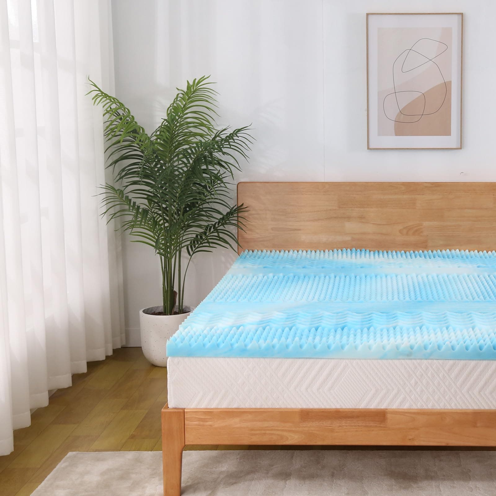 🛌 EGO HOME Matratzen Topper 140x200 - 7 Zonen Gel-Schaum - CertiPUR EU Zertifiziert