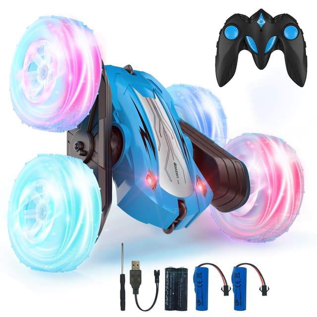 🚗 Rodzon Ferngesteuertes Auto mit LED-Lichtern und Flip-Funktion 🎁