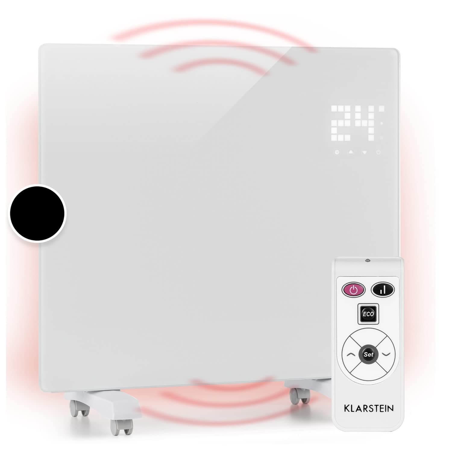 Klarstein Elektroheizung | Energiesparende Konvektor-Heizung mit Bodenrollen