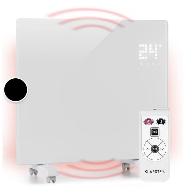 Klarstein Elektroheizung | Energiesparende Konvektor-Heizung mit Bodenrollen