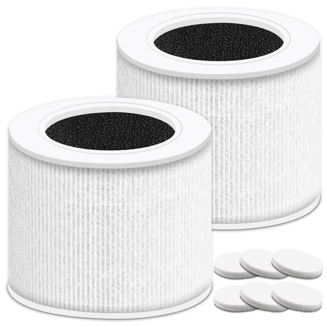 🌬️🌿 Laukowind Core Mini Ersatz-HEPA-Filter, 2er-Pack + 6er-Pack Aromapads 🌿🌬️