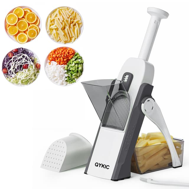 🔪🥕 QYKIC Gemüseschneider: ONCE FOR ALL Verstellbarer Gemüsehobel Mandoline Vegetable Slicer Kartoffelschneider Zwiebelschneider