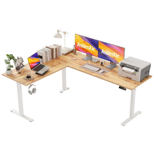 Agilestic L-Höhenverstellbarer Schreibtisch 190 x 155 cm 🚀