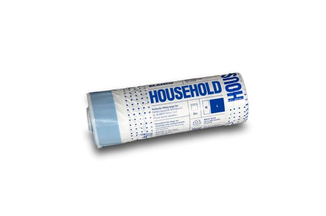🌿 BLANCO Haushaltsmüllbeutel L (30 Liter) mit Zugband | 50% recycelter Kunststoff 🌍