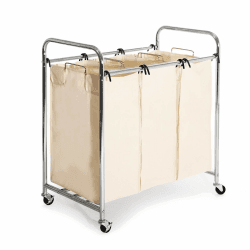 Seville Classics Mobile 3-Tasche Canvas Wäschesäcke 🧺🛒