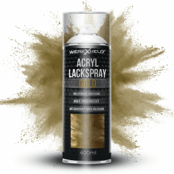 WerkXheld Sprühlack 400ml - Hochwertiges Lackspray Gold ✨ Angebot bei HelloDeals