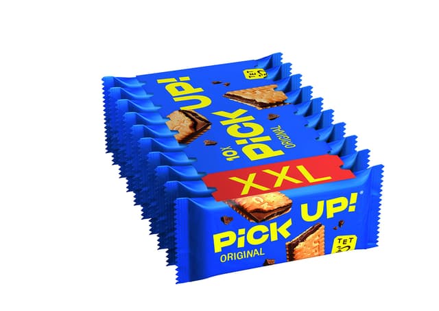 🍪 PiCK UP! Original - Keksriegel mit knackiger Milchschokoladentafel 🍫