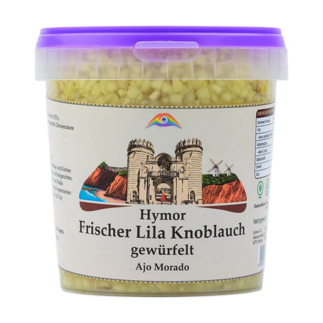 Hymor frischer Knoblauch gewürfelt 1kg - Ajo Morado aus Spanien Las Pedroñeras 🌿🍽️🧄💪🌱