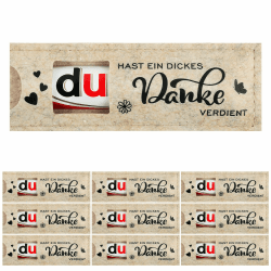 🍫🎁 Bofunx 9pcs Du hast ein dickes Danke verdient Schokoriegel Geschenk Verpackung Angebot bei HelloDeals