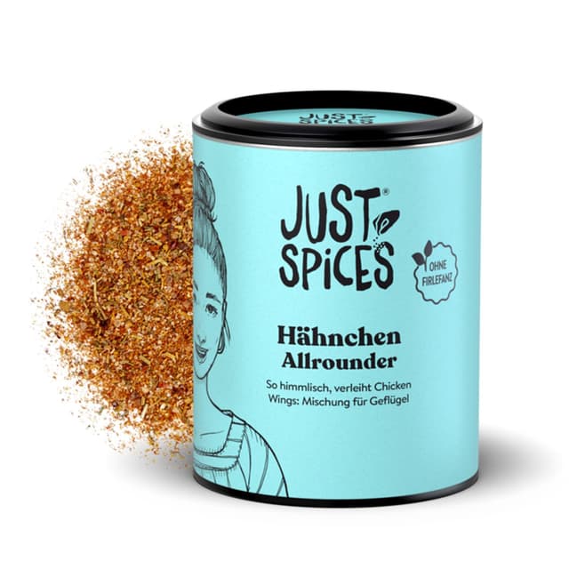 🐔🌶️ Just Spices Hähnchen Allrounder I Mariniere Geflügel, Brathähnchen, Wings und vieles mehr I Gewürzdose, 79 g