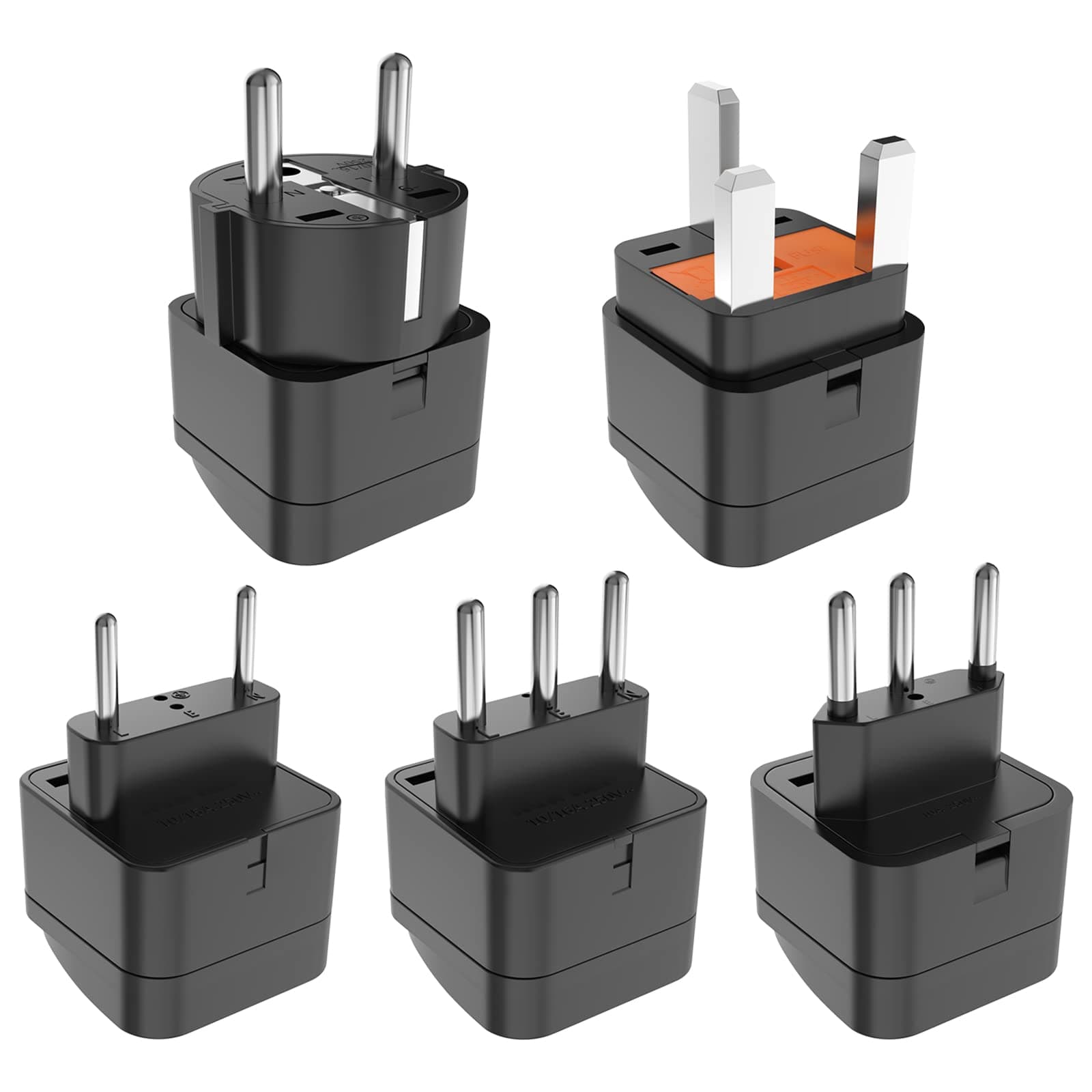 🌍 Reisestecker-Set für über 150 Länder weltweit 🌐 - Typ - G - C- L- J - Universal Stecker