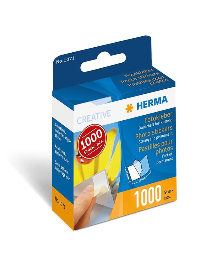 HERMA 1071 Fotokleber - Doppelseitig selbstklebende Fototapes für Fotoalbum 📸