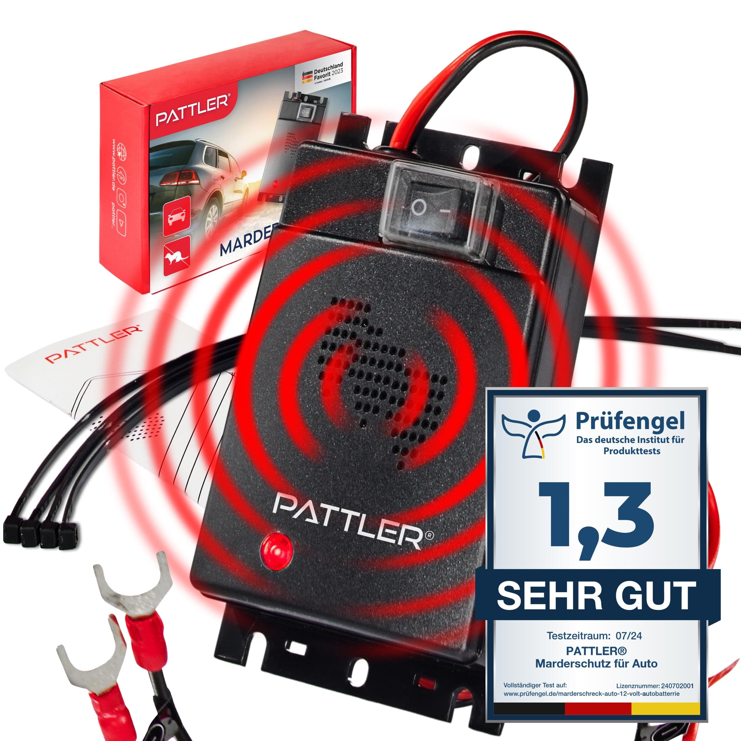 🚗🦝 PATTLER® Marderschreck Auto - Marderabwehr mit Ultraschall 🚫