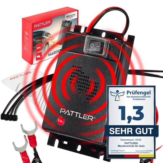 🚗🦝 PATTLER® Marderschreck Auto - Marderabwehr mit Ultraschall 🚫