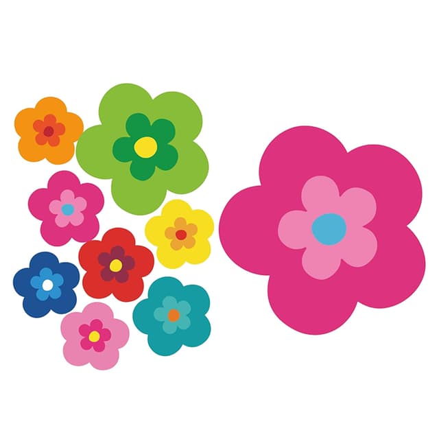 TraderCat Pril Blumen Sticker | Autoaufkleber Blumen Set 🌸 | Retro Aufkleber für Ihr Auto