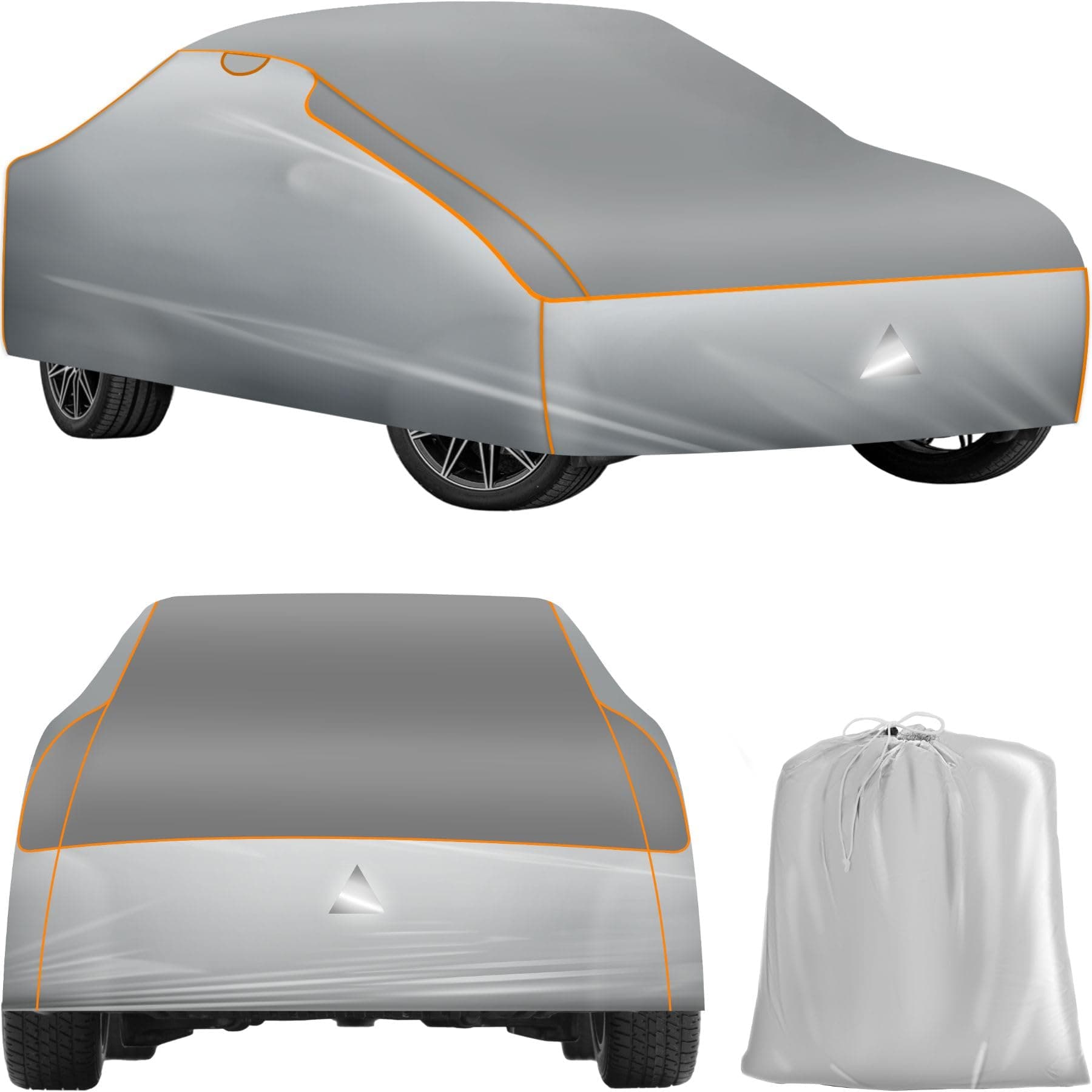 🚗🛡️ tectake® Auto Abdeckplane - Hagelschutz Autoplane - Größe L