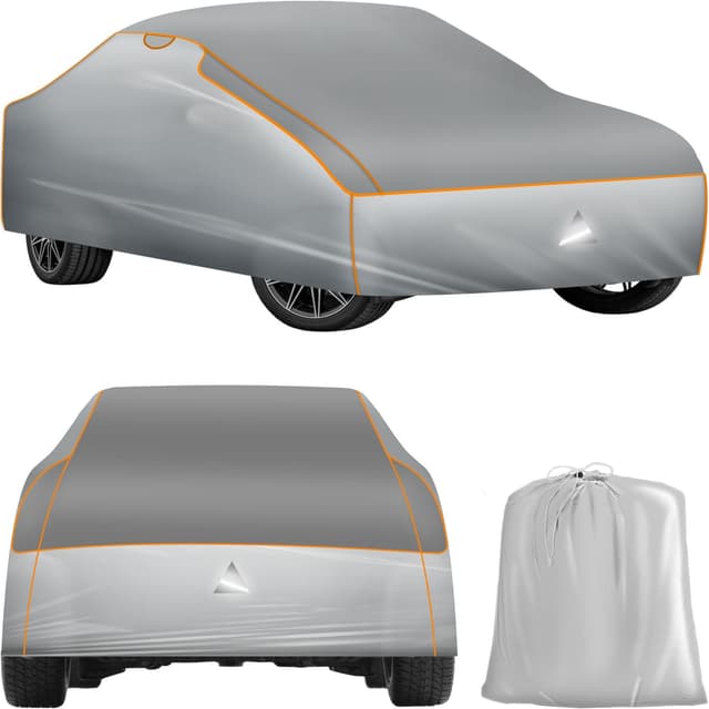 🚗🛡️ tectake® Auto Abdeckplane - Hagelschutz Autoplane - Größe L