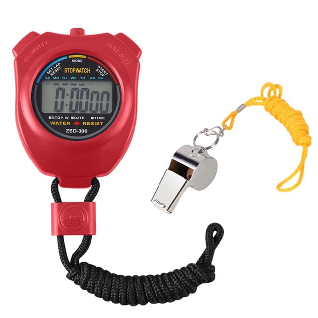 Vicloon Digital Sport Stoppuhr Timer mit Edelstahl Pfeife 🏀⏱️