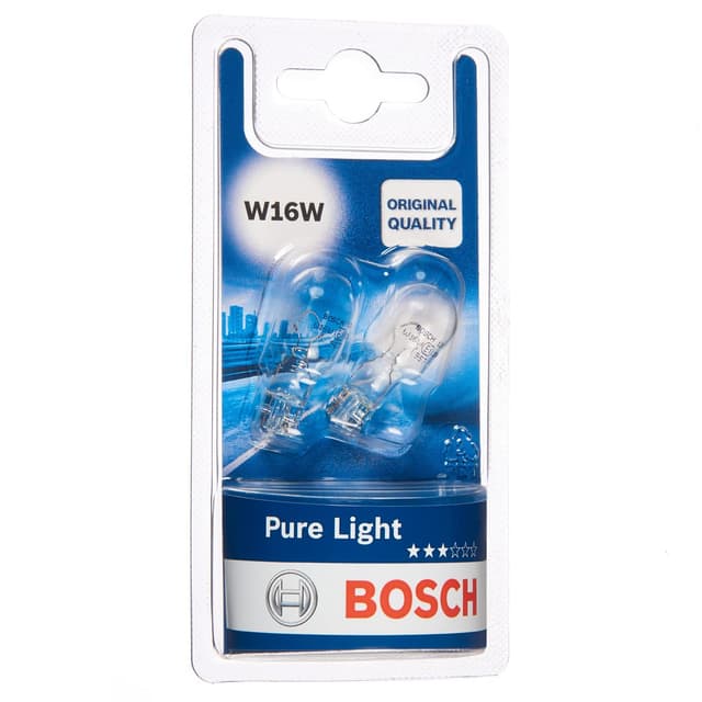 🔆🚗 Bosch W16W Pure Light Fahrzeuglampen - 12 V 16 W W2,1x9,5d - 2 Stücke